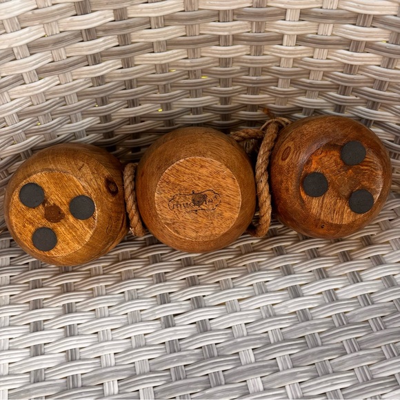 Firm price Wooden Farmhouse Three Dipping Server Bowls - Picture 8 of 15